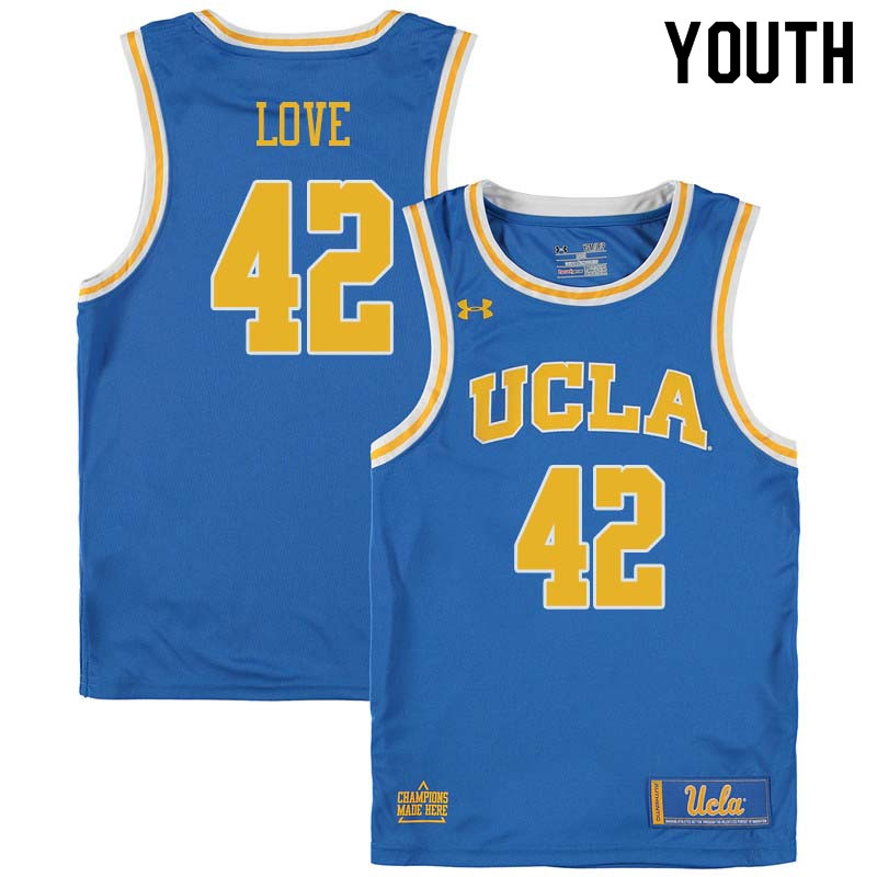Youth #42 Kevin Love UCLA Bruins College Basketball Jerseys Sale-Blue
